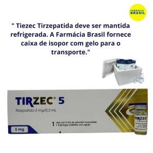 Tirzec Tirzepatida 5MG Md Super Oferta 1 Ampola Para 4 Aplicacoes 5MG 0 Temos Caixa Isopor Gelo Super Oferta 5ML