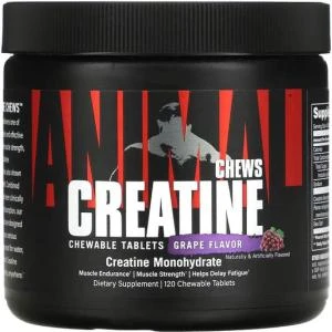 Animal Creatine Chews Grape Flavor 120 Comprimidos Mastigaveis