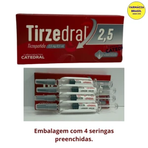 Tirzedral Tirzepatida 2 5MG 4 Seringas Pre Carregadas Total 2ML