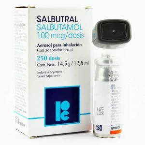 Salbutral Salbutamol 100mcg  Spray com 250 doses