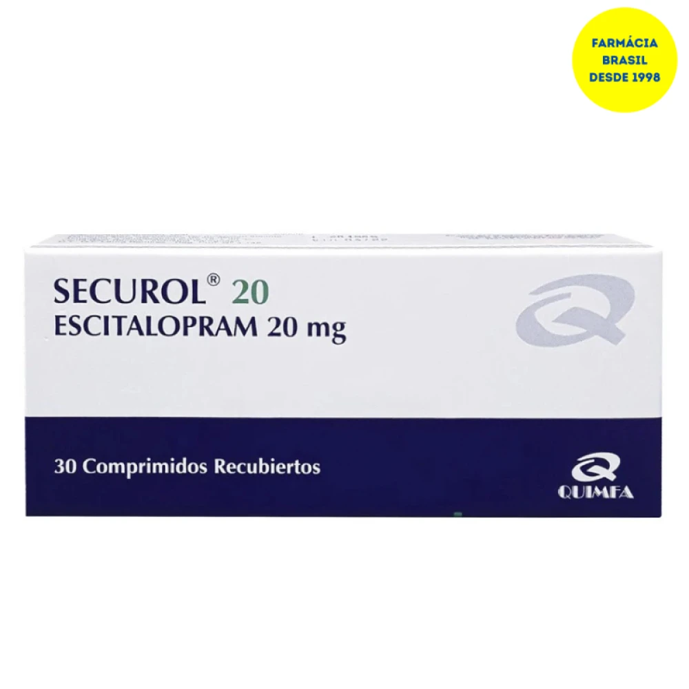 Securol Escitalopram 20MG 30 Comprimidos
