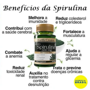 Earth s Creation Spirulina 500 Mg 60 Tabletas