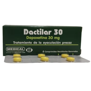 Dactilar 30 Dapoxetina 30MG 6 C Tratamento Para A Ejaculacao Precoce