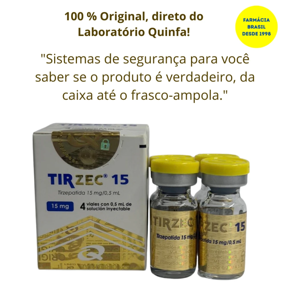 Tirzec 15 Tirzepatida 15MG/0,5ML  4 Ampolas Super Oferta