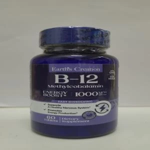 Earth s Creation B 12 1000MCG 60 Comprimidos