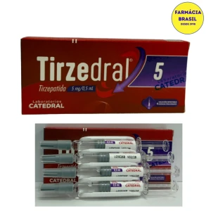 Tirzedral Tirzepatida 5MG 4 Seringas Pre Carregadas Total 2ML