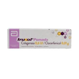 Pomada Iruxol Colagenasa Cloranfenicol Indicado Para A Limpeza Lesoes Pele Feridas Escaras Fissuras